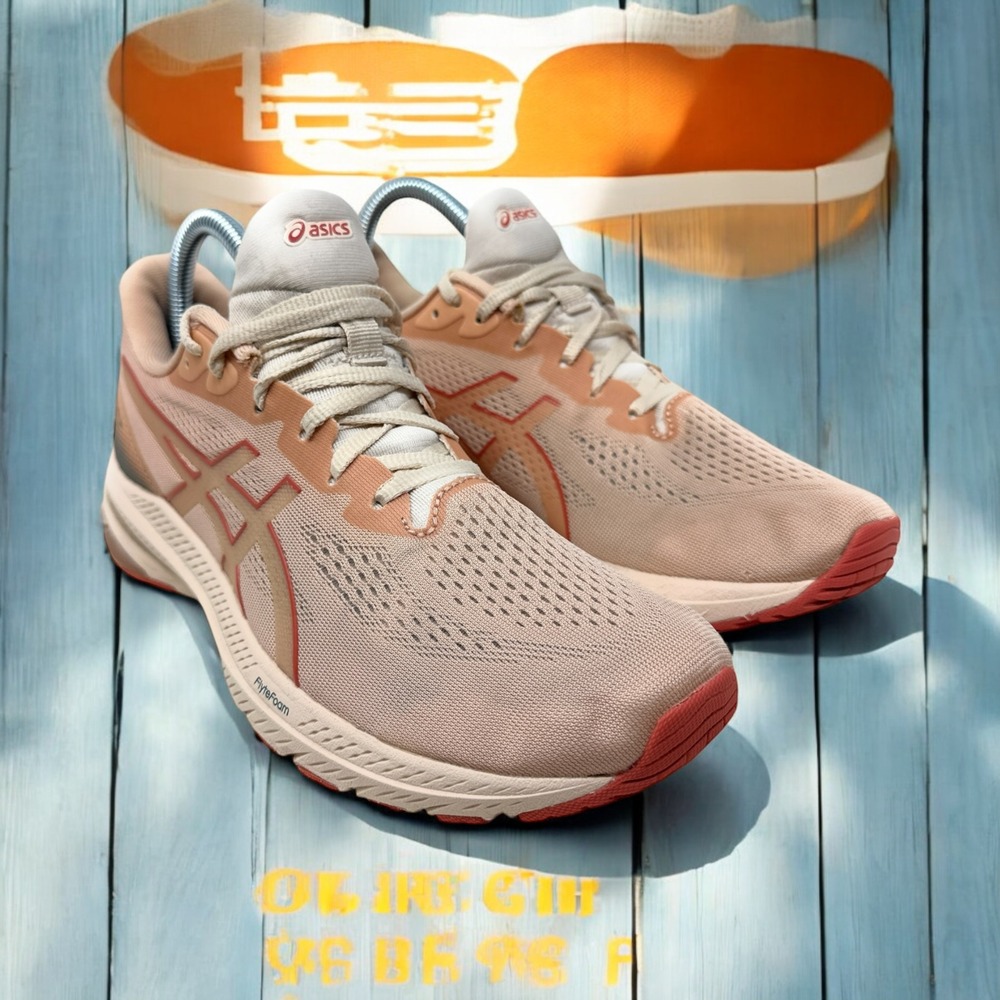 ASICS GT-1000 12 Running Shoes Womens Size 9 Fawn Blush Stability Sneakers